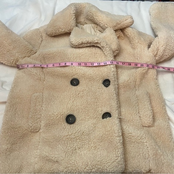 Free People notched Teddy peacoat Jacket cream nbnn - Picture 11 of 16